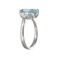 Vicenza - Piazzetta Palladio 2 - Ring Crivelli Woman Acquamarina in White Gold Acquamarina 3.4 Ct 372-3698-GL ACQ - 372-3698-GL ACQ